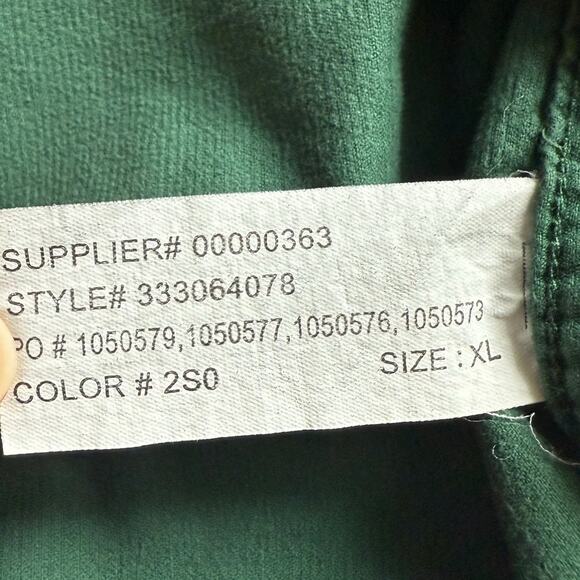 Vintage Chaps Ralph Lauren Green Corduroy Button Down Shirt Boys 18/20 - Picture 6 of 9